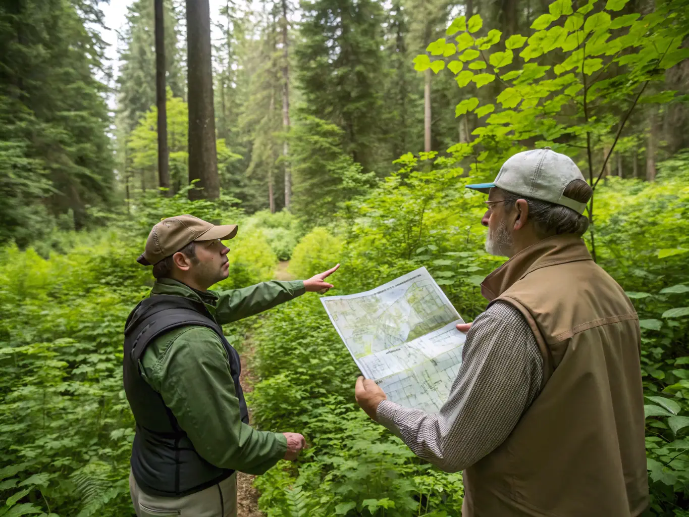 Landowners attending a workshop on habitat preservation techniques, learning how to enhance biodiversity on their properties.